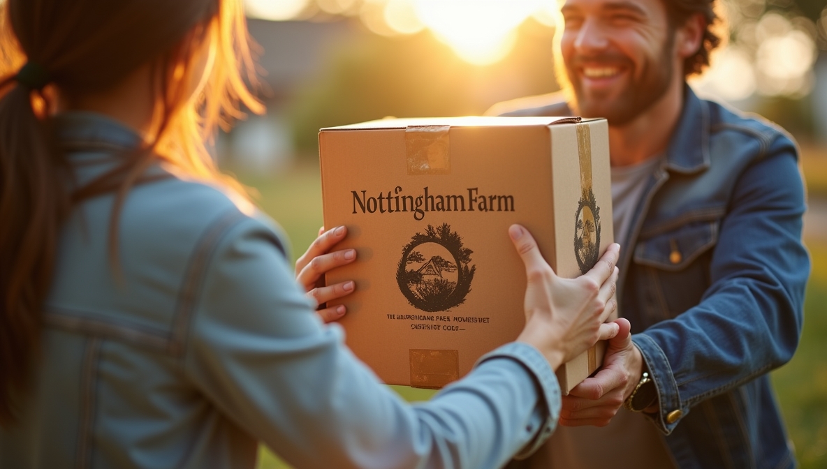 Flux_Dev_a_person_delivering_a_box_with_Nottingham_Farm_writte_1 (2)